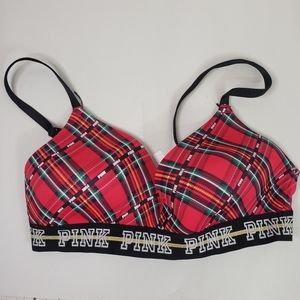 PINK Christmas Colors Bra